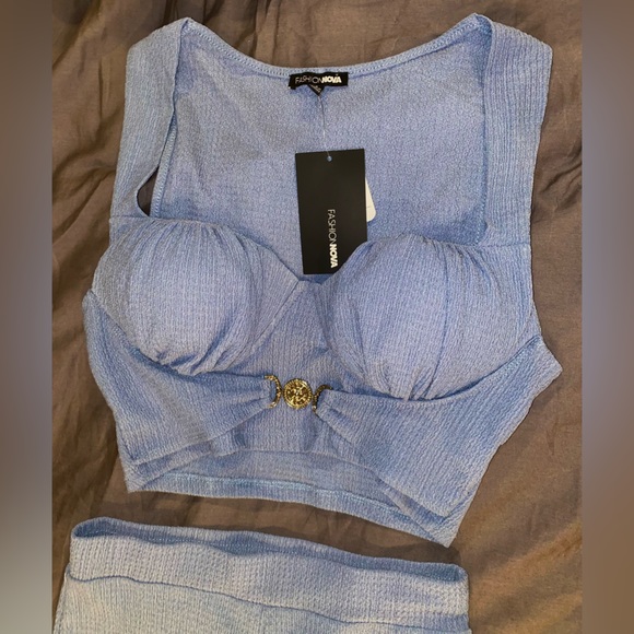 NWT Matching Set - Light Blue Top and Pants Size Small - Picture 4 of 6